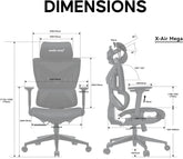Anda Seat X-Air Mega Mesh Office Gaming Chair - Ash Gray